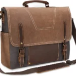 NEWHEY Bolsa mensajero maletín hombre vintage frontal